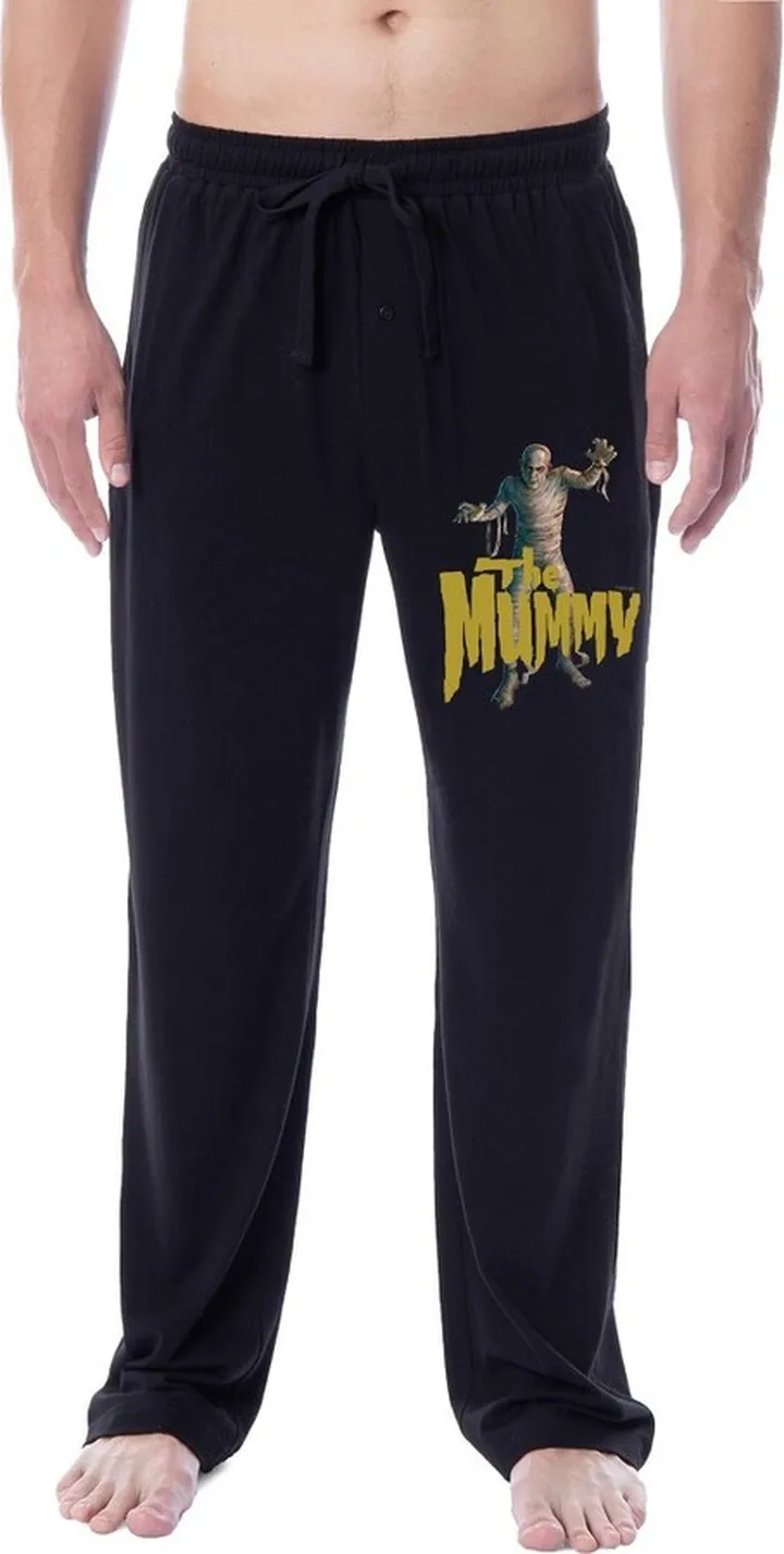 Universal Monsters Mens' The Mummy Halloween Character Sleep Pajama Pants (XXL) Black