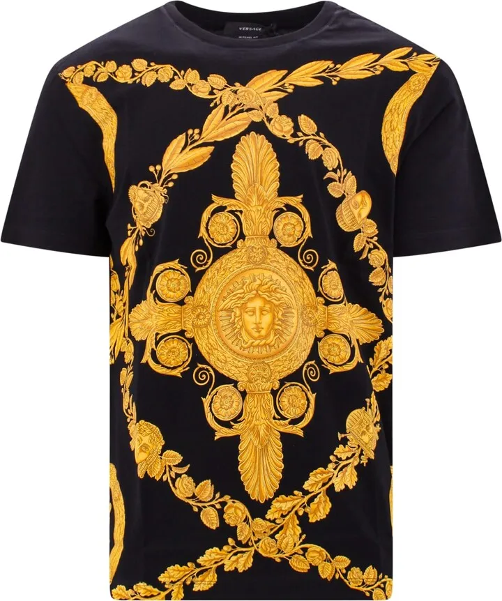 Biologic cotton t-shirt with Baroque Mask print