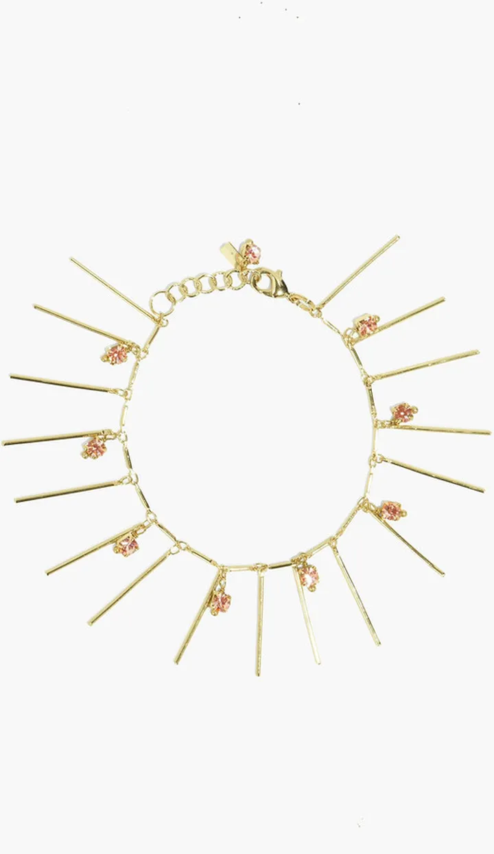 Gold-tone crystal bracelet