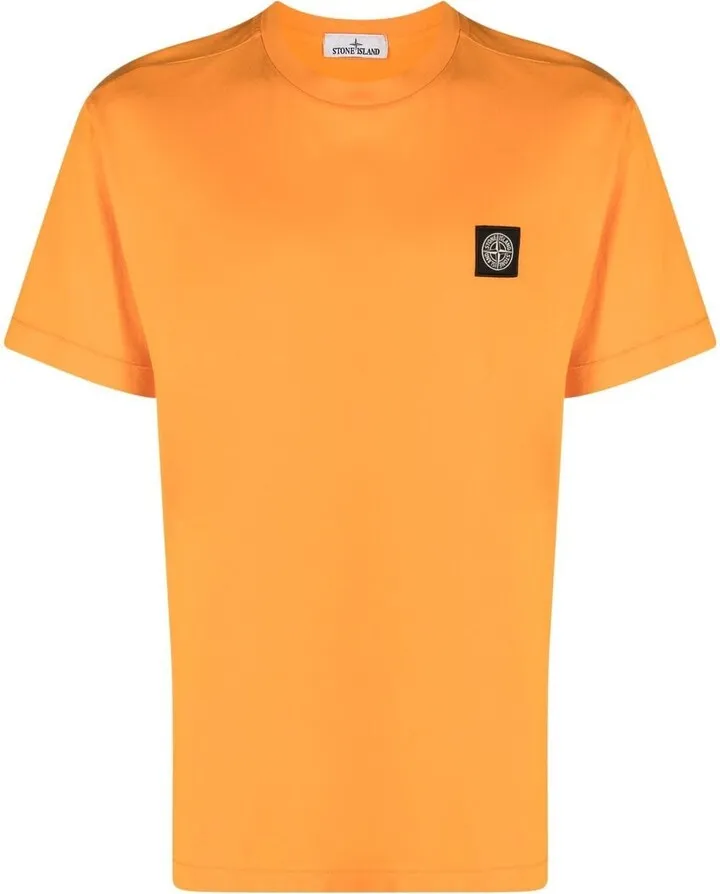 Compass-patch cotton T-shirt