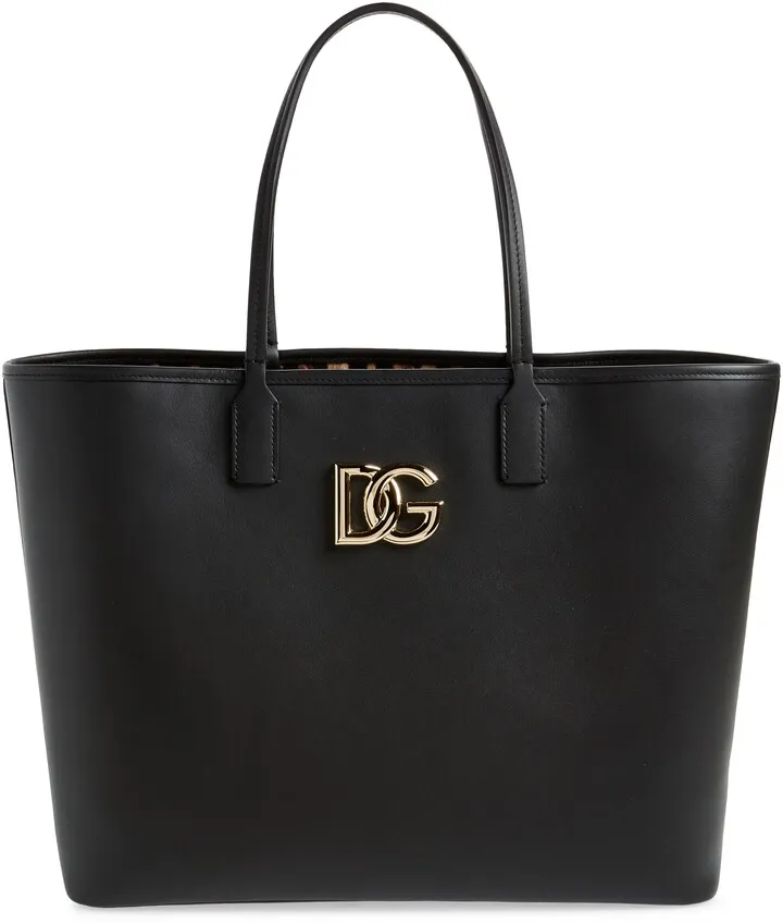 Medium Fefè Leather Shopper