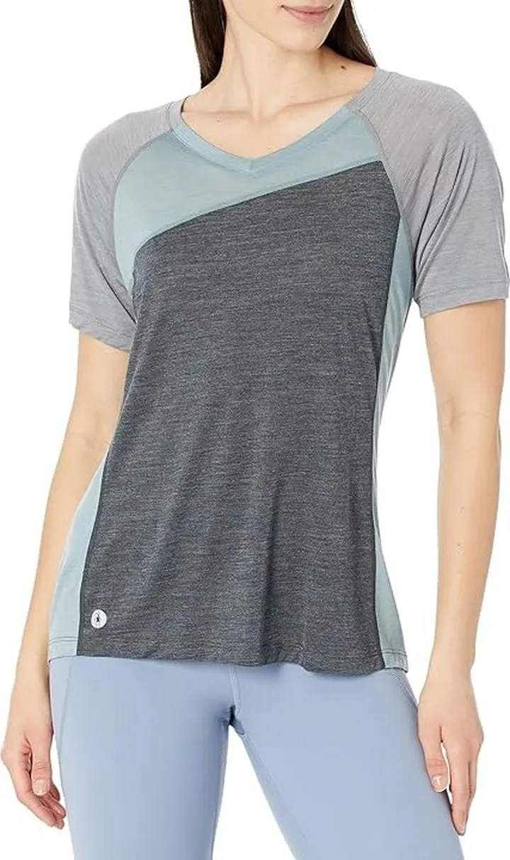 Smartwool Merino Sport 120 Mountain Bike Short Sleeve Tee (Charcoal Heather) Women's Clothing