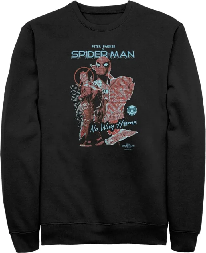 Men's Marvel Spider-Man: No Way Home Unmasked Sweatshirt - Black - Small