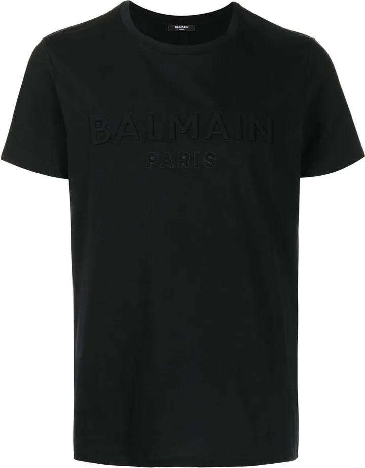 logo-embossed cotton T-shirt