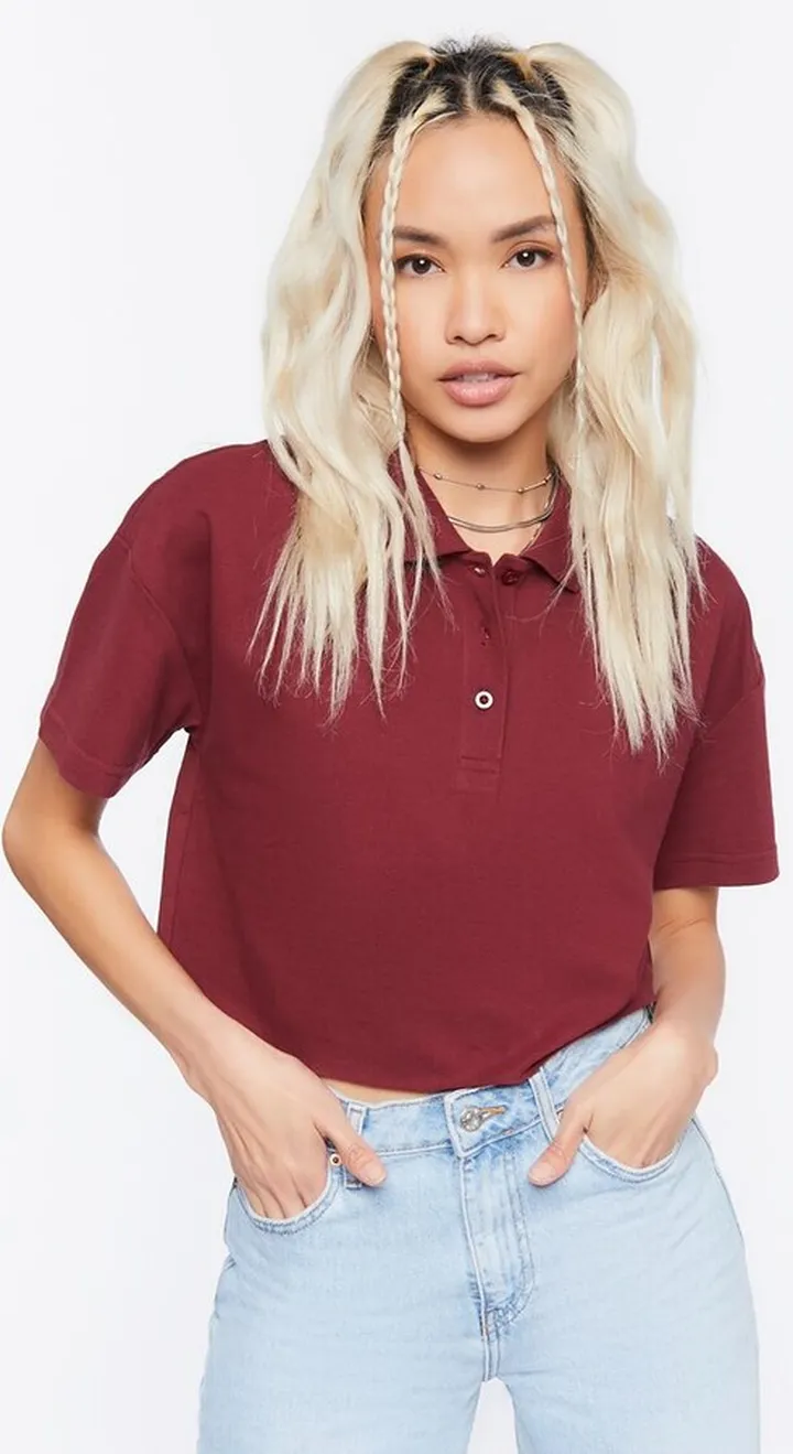 Cropped Polo Shirt