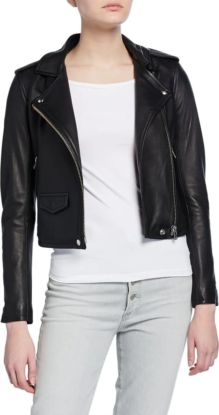 Ashville Cropped Leather Jacket