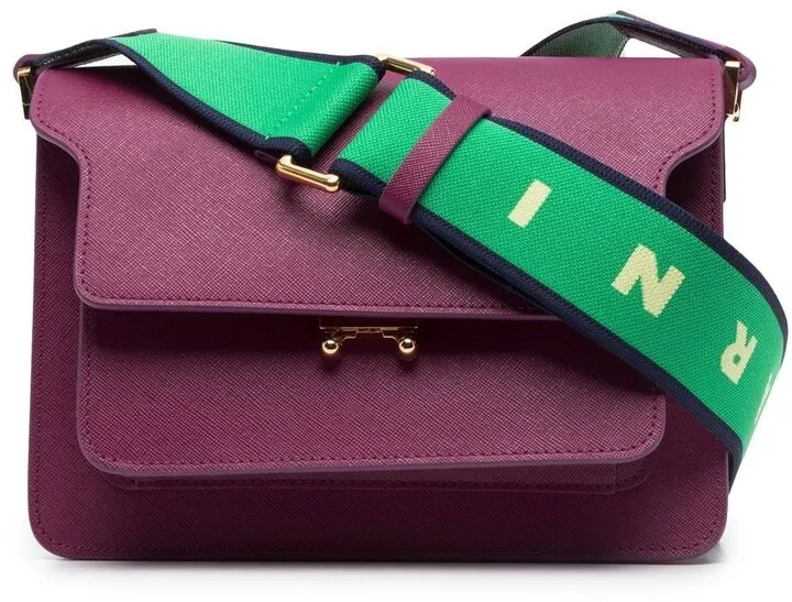 Trunk leather shoulder bag