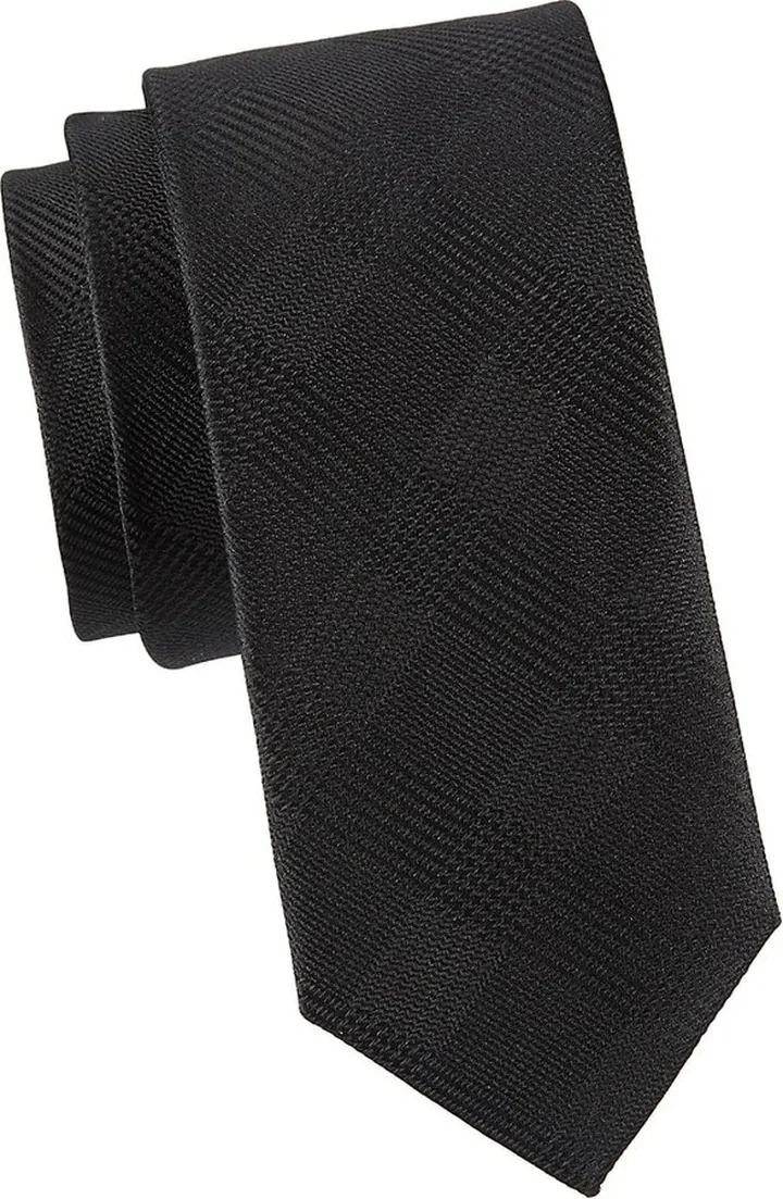 Tonal Check Silk Tie