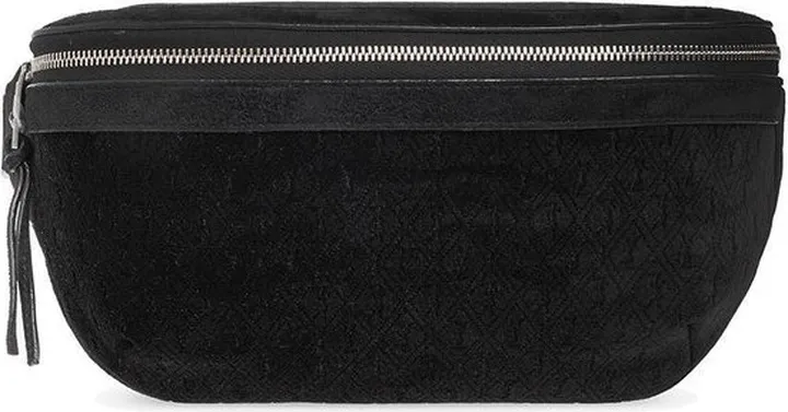 Saint Laurent Zip-Up Velvet Crossbody Bag