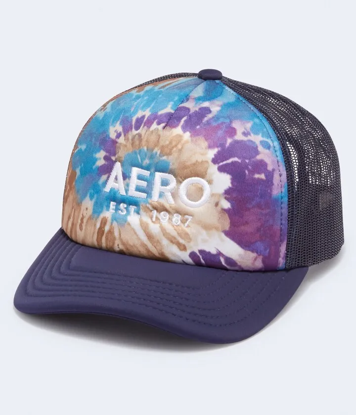 Aeropostale Men's Tie-Dye Adjustable Trucker Hat