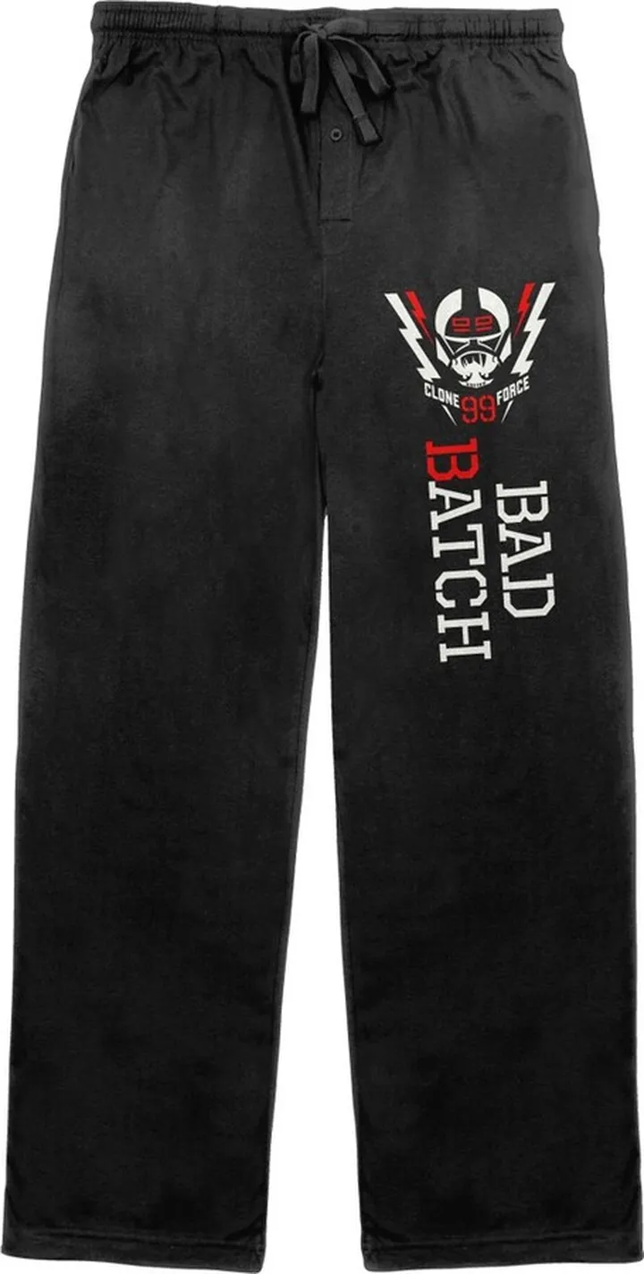 Star Wars The Bad Batch Helmet Black Graphic Sleep Pajama Pants- M