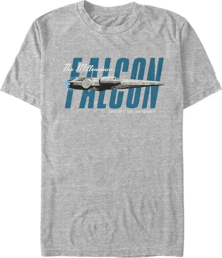Men's Solo: A Star Wars Story Millennium Falcon Profile T-Shirt - Athletic Heather - 2X Large
