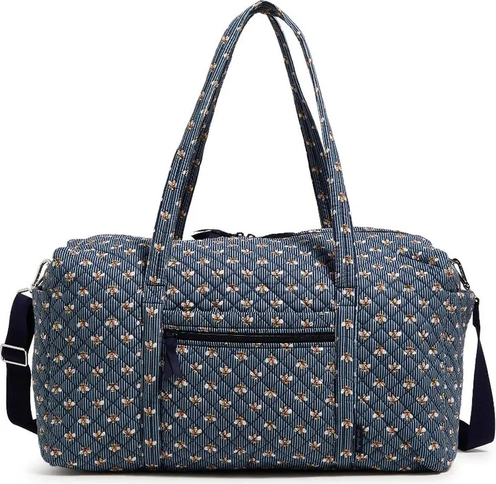 Vera Bradley Women's Recycled Cotton Large Travel Duffel Bag Cloud Vine Multi