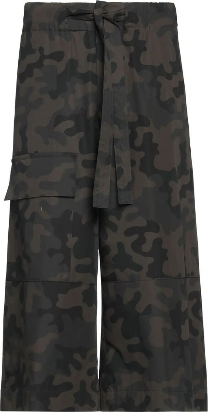 Cropped Pants Military Green