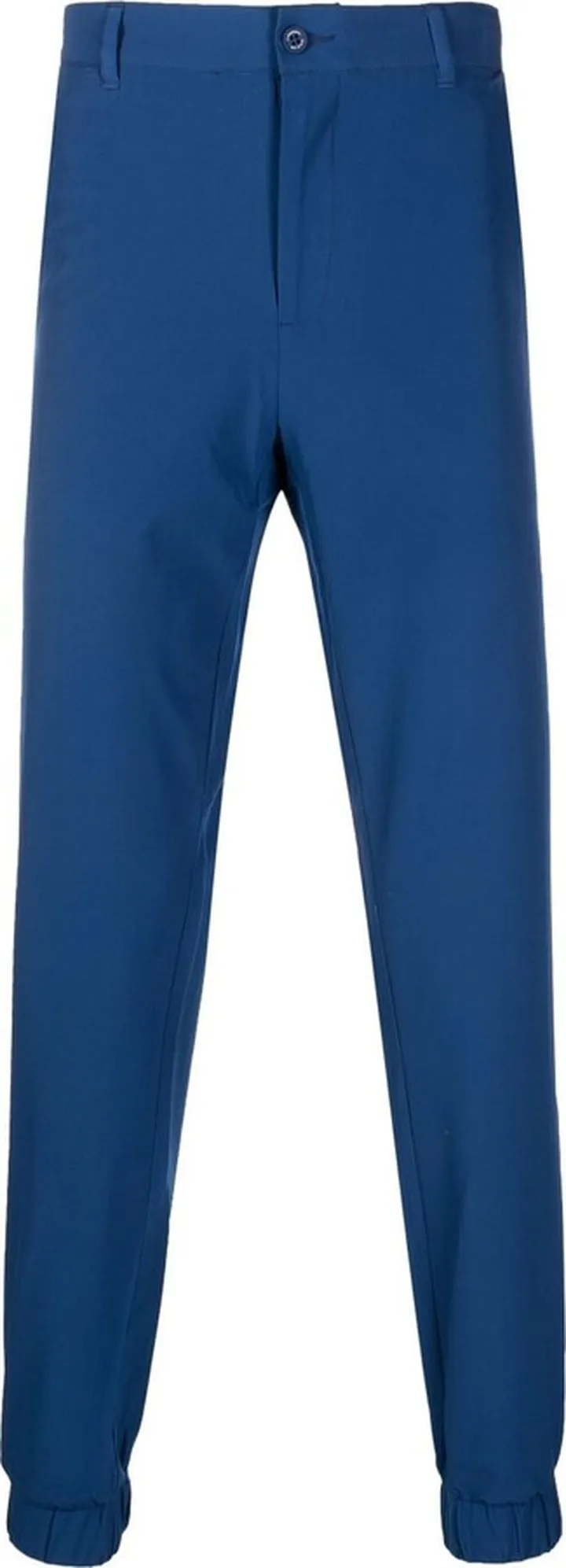Navy Mid-Rise Tapered Trousers