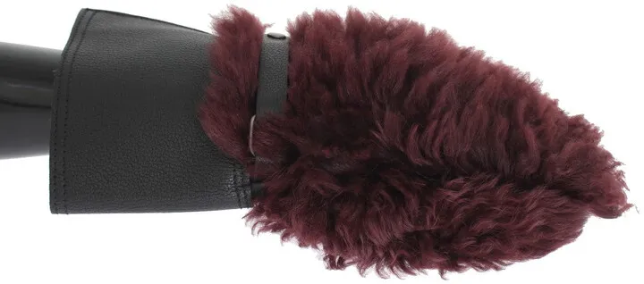 Dolce & Gabbana Leather Shearling Men's Gloves