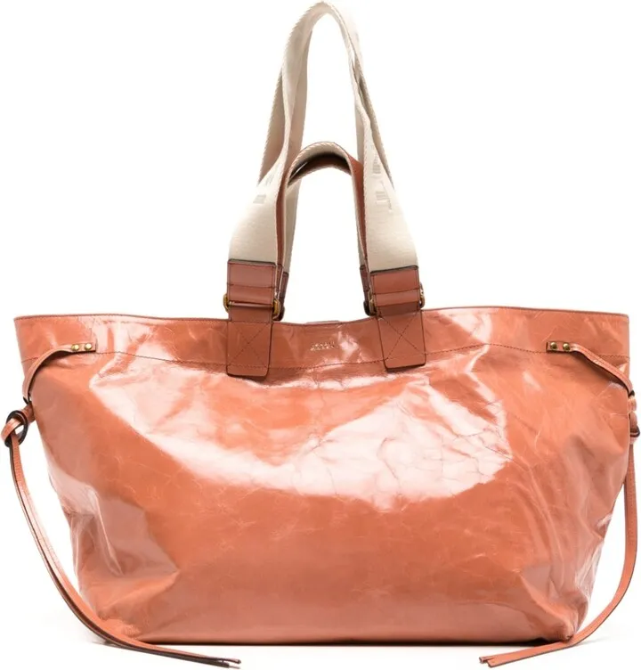 Wardy crinkled-leather tote bag