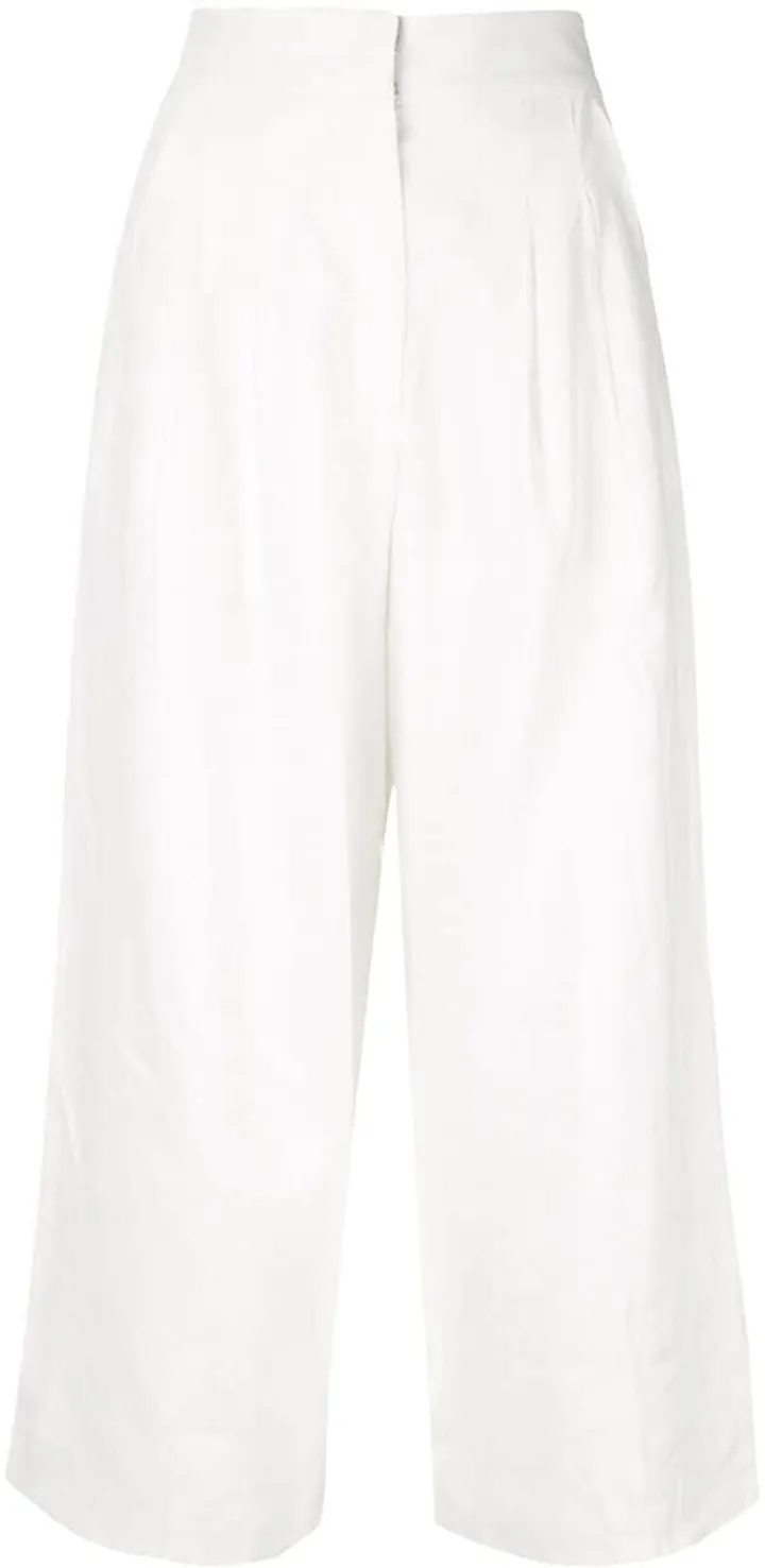 Cropped Wide-Leg Trousers