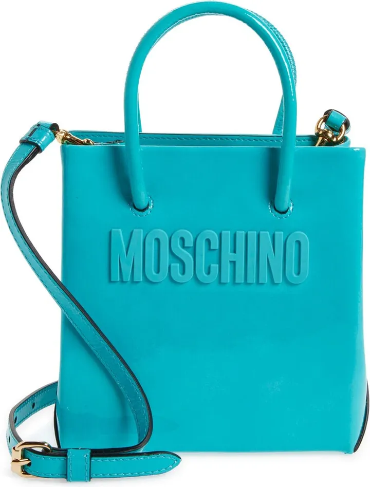 Small Logo Patent Leather Tote