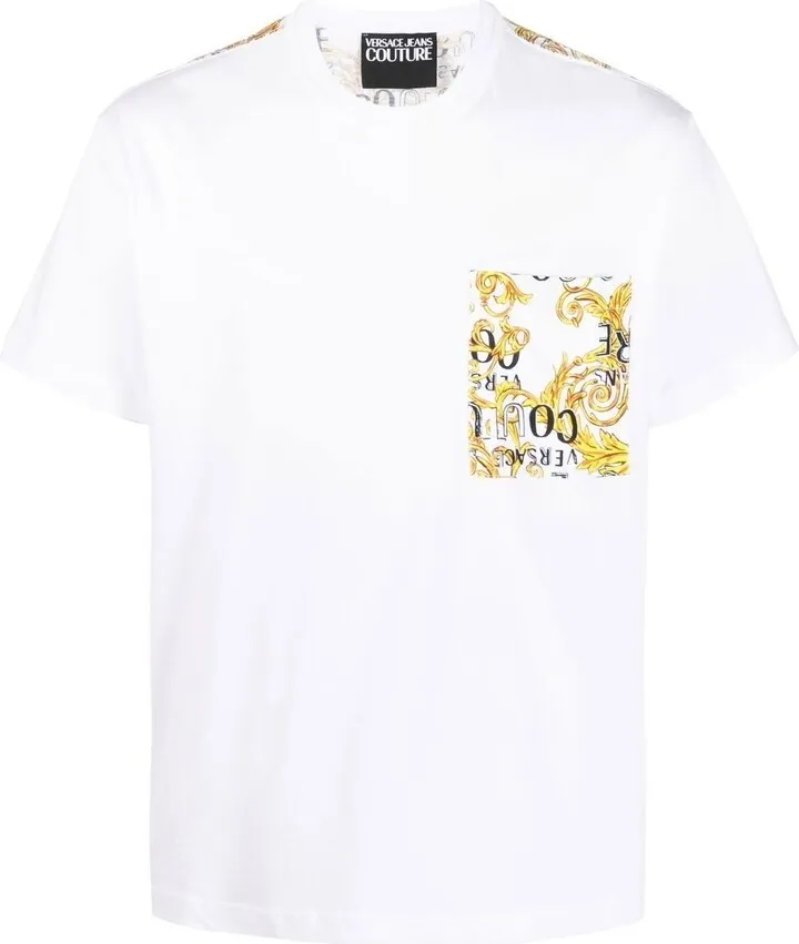 White Logo Couture Print T-Shirt
