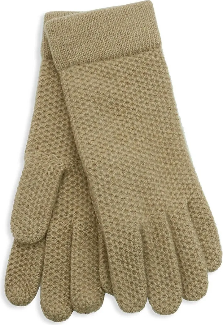 Honeycomb Stitch Cashmere Gloves