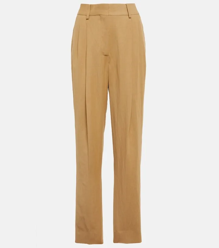 Banker high-rise straight pants