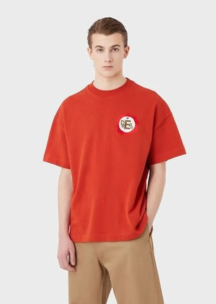 Sustainable Collection organic American jersey T-shirt with patch