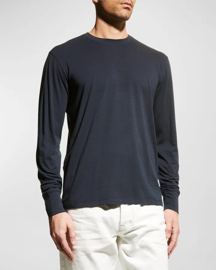 Men's Long-Sleeve Solid T-Shirt