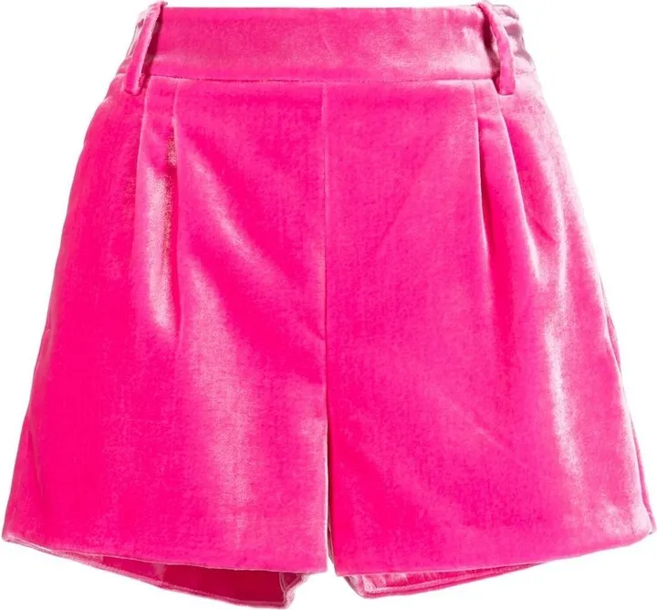 High-Waisted Velvet Shorts