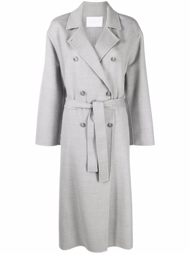 Double-Breasted Wool-Blend Coat