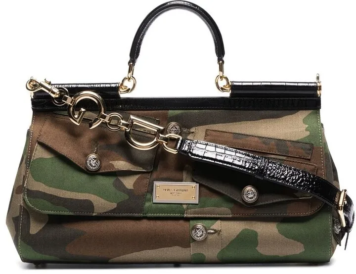 Sicily camouflage-print shoulder bag