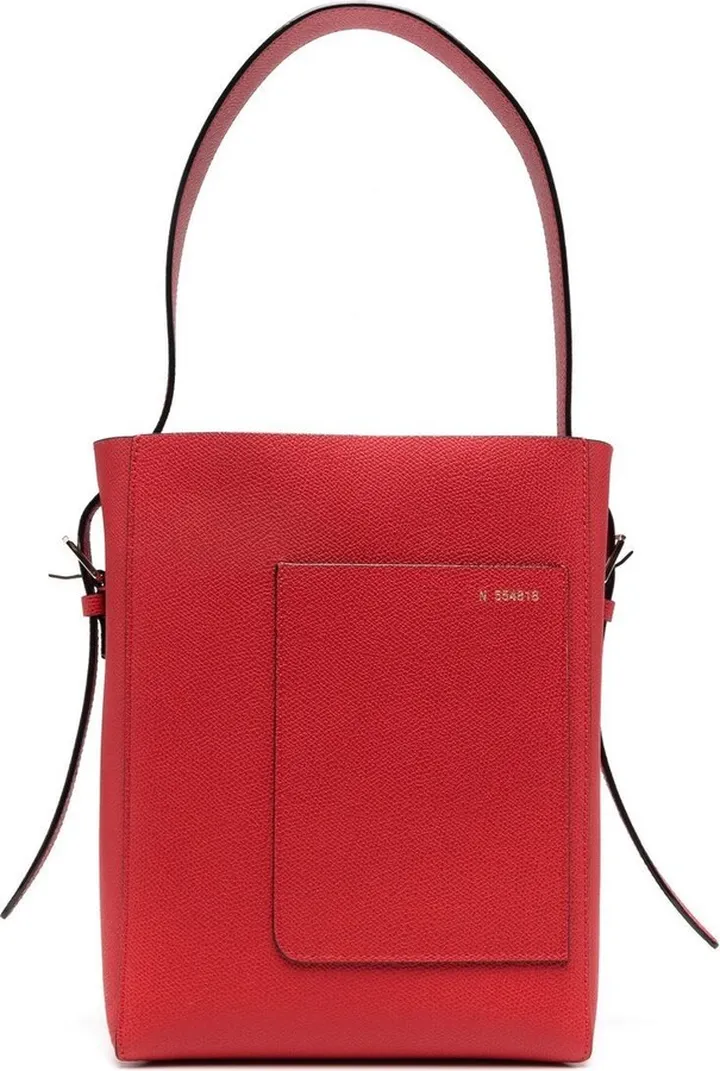 Bucket leather shoulder bag