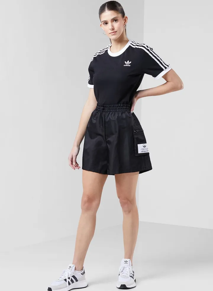 High-Waist Nylon Shorts