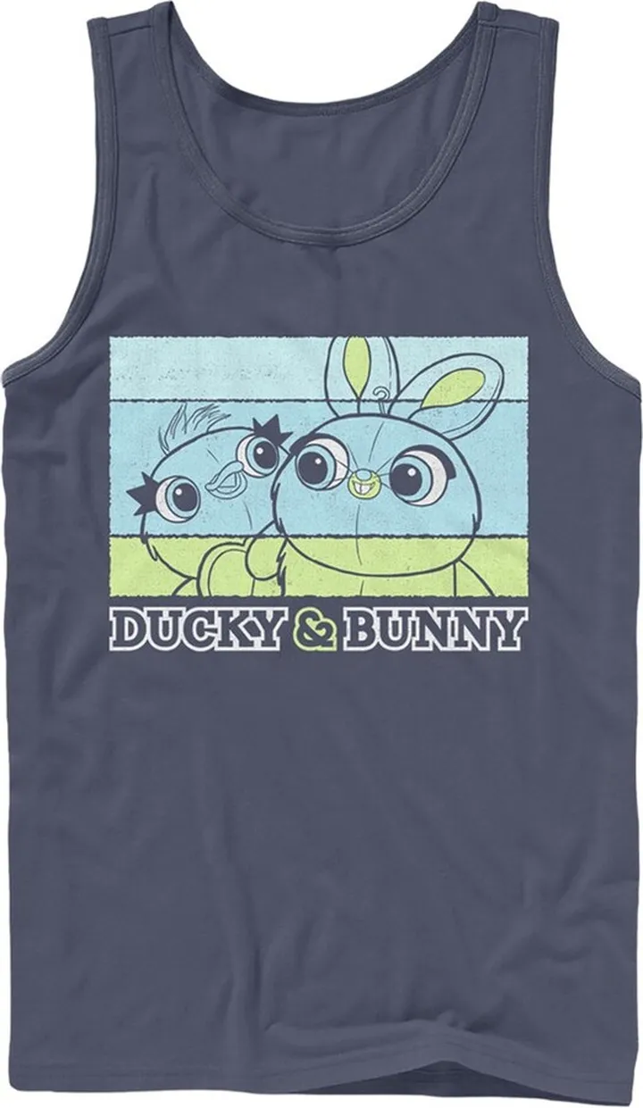 Men's Toy Story Ducky & Bunny Panels Tank Top - Navy Blue - 2X Large