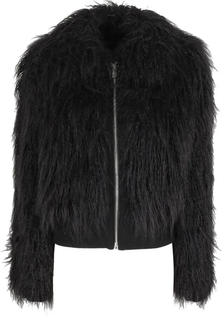 Boutique Moschino Faux Fur Zip-Up Bomber Jacket