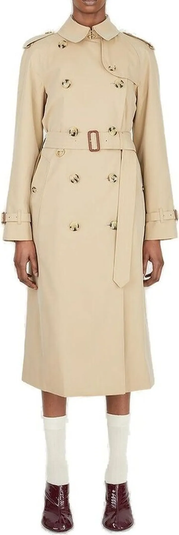 Burberry Waterloo Heritage Belted Waist Long Trench Coat