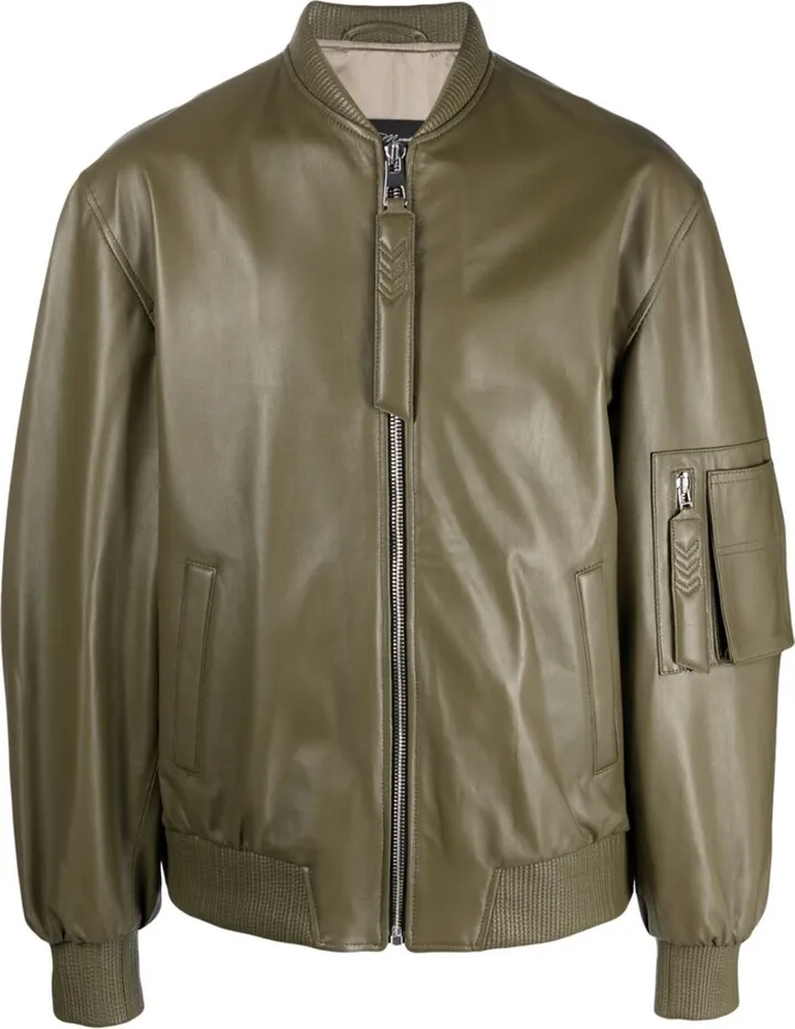 Savona leather bomber jacket