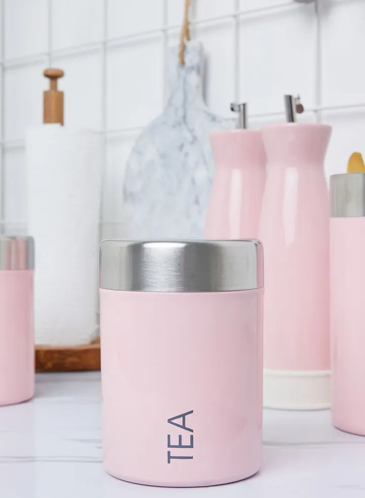 Liberty Enamel Pink Tea Canister