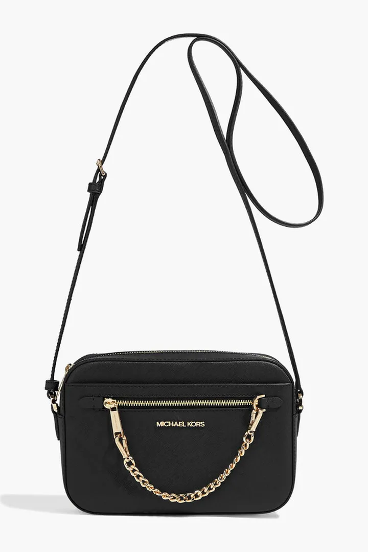 Jet Set textured-leather shoulder bag