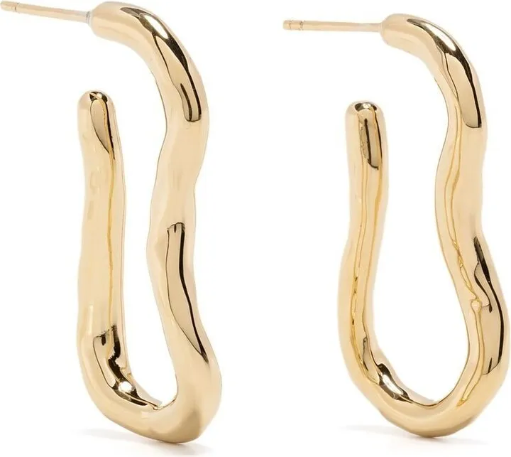 Molten hoop earrings