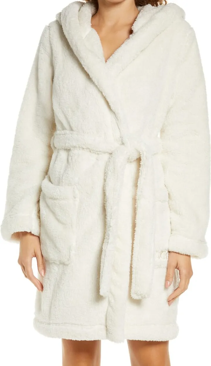 Aarti Faux Shearling Hooded Robe