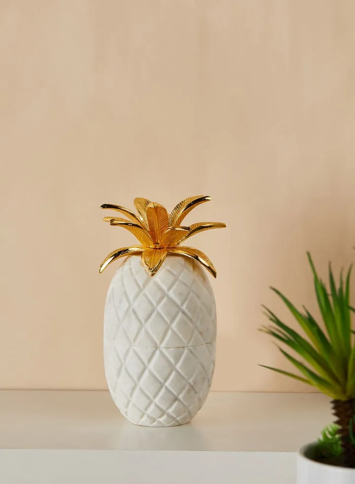 Sena Decorative Pineapple Marble Jar