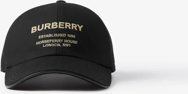Burberry Horseferry Motif Cotton Twill Baseball Cap