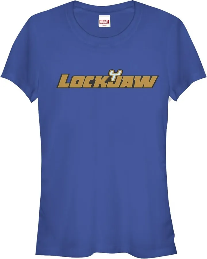Junior's Marvel Inhumans Lockjaw Name T-Shirt - Royal Blue - Medium