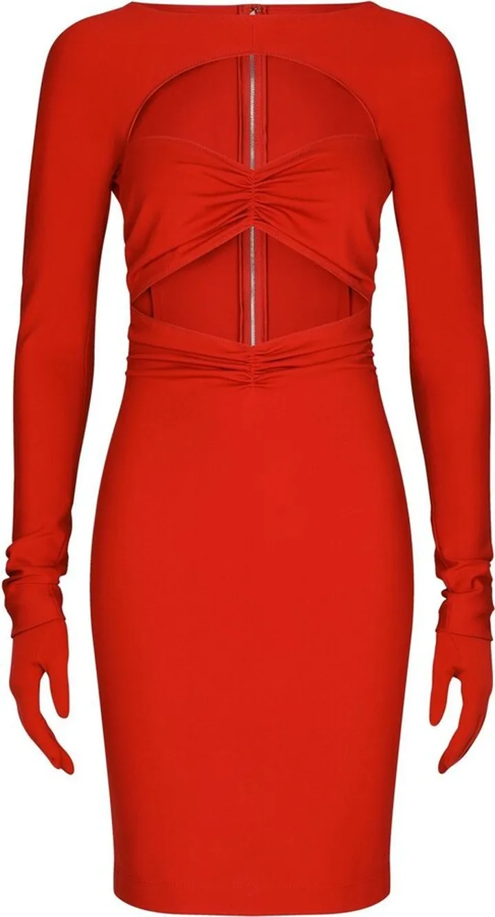 Cut-Out Detail Mini Dress