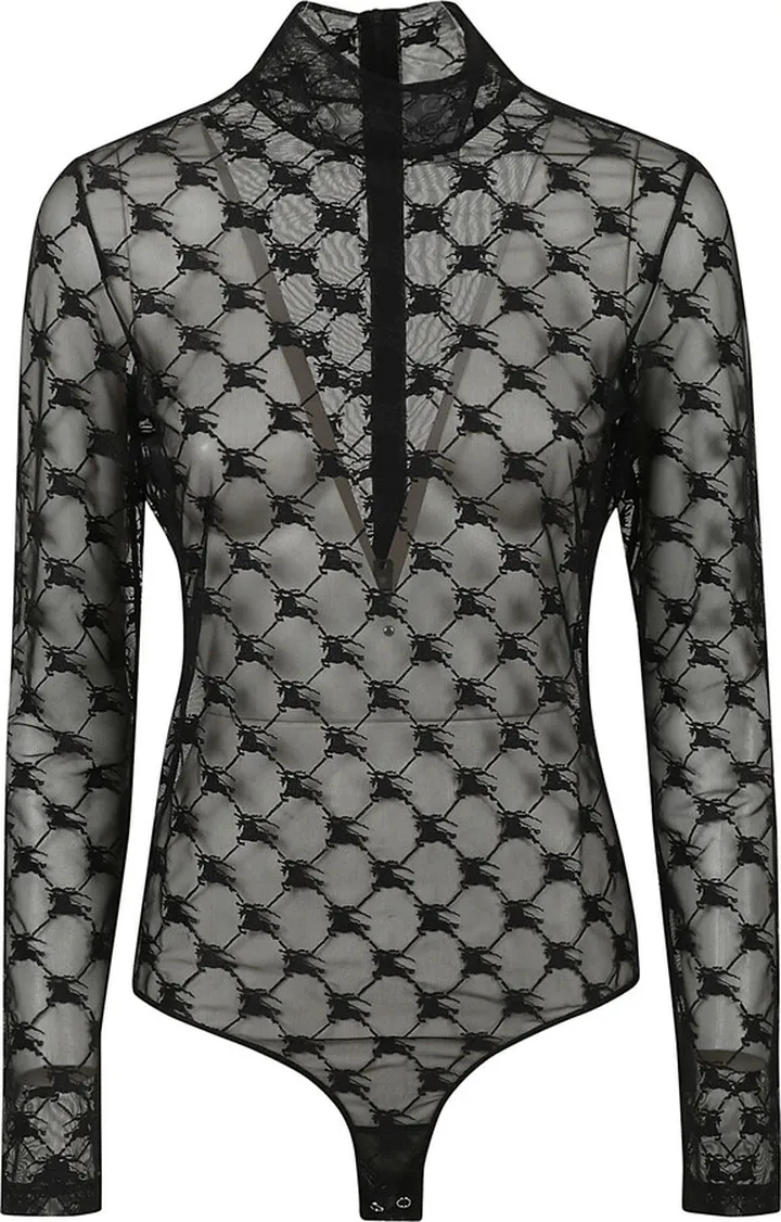 See-through Long-sleeved Bodysuit