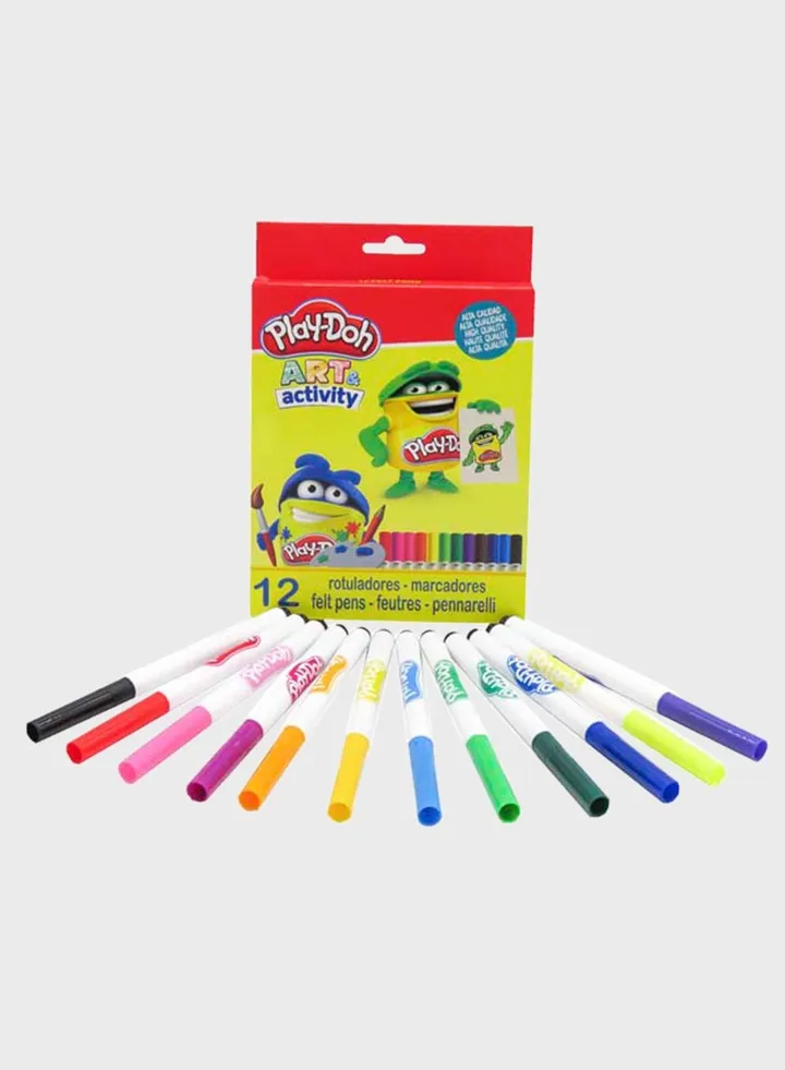 12 Colors Felt-Tip Pen In Paper Box 5 Mm