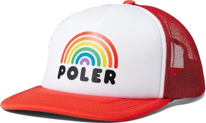 Poler Rainbow Trucker Hat (Black) Caps