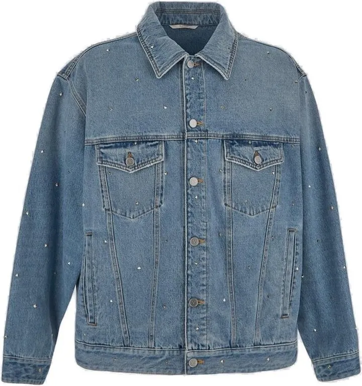 Valentino Buttoned Long-Sleeved Denim Jacket