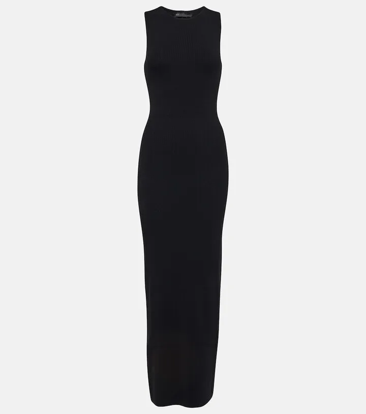 Celena ribbed-knit maxi dress